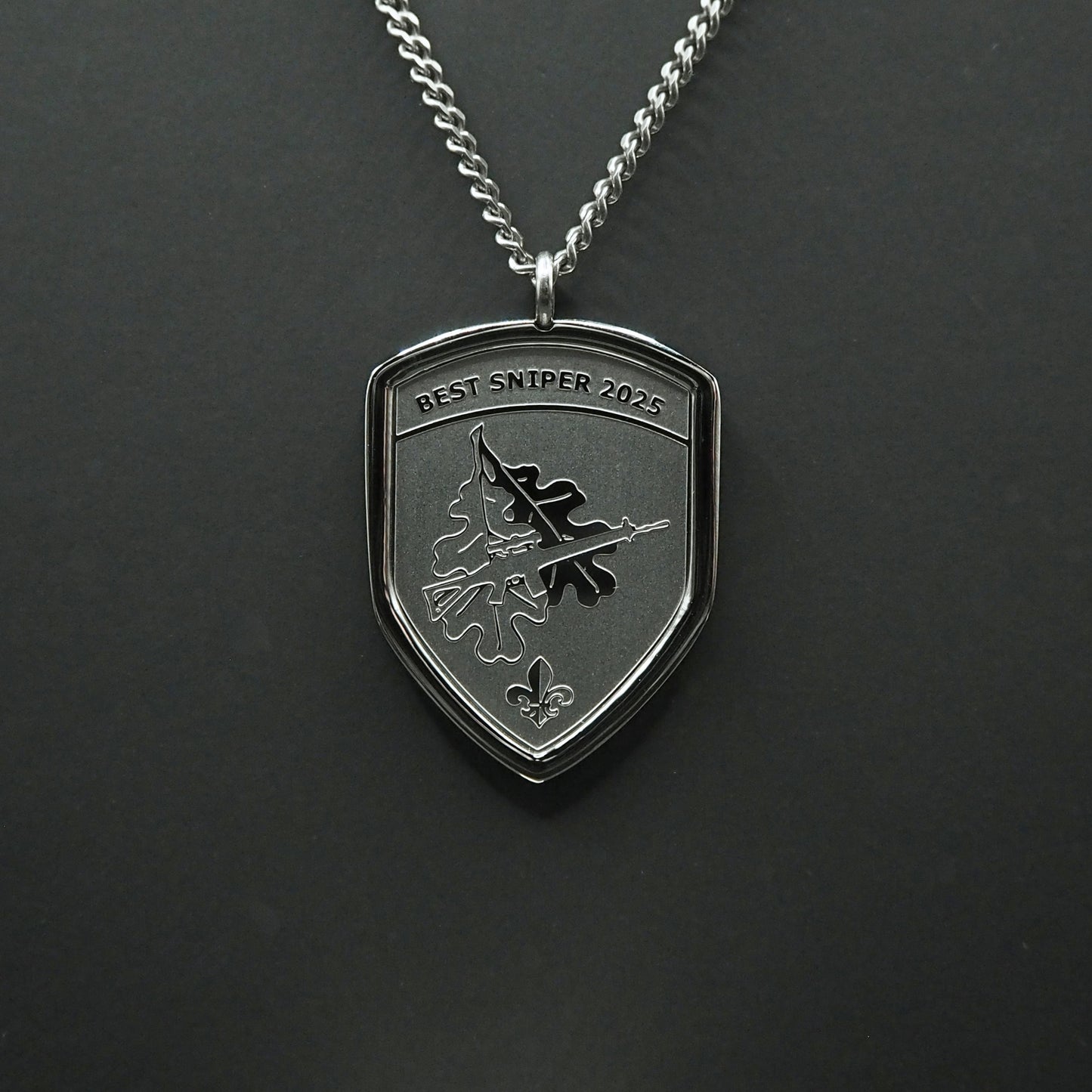 "BEST SNIPER 2025" Pendentif et chaîne